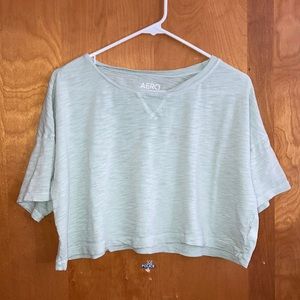 Aero Oversized Soft Light Green Crop Top